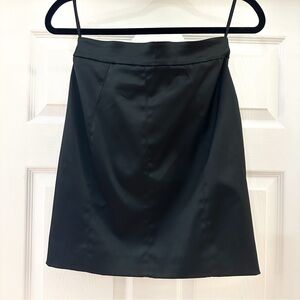 Dolce & Gabbana Vintage Satin Mini Skirt Black Animal Print Lining sz Small